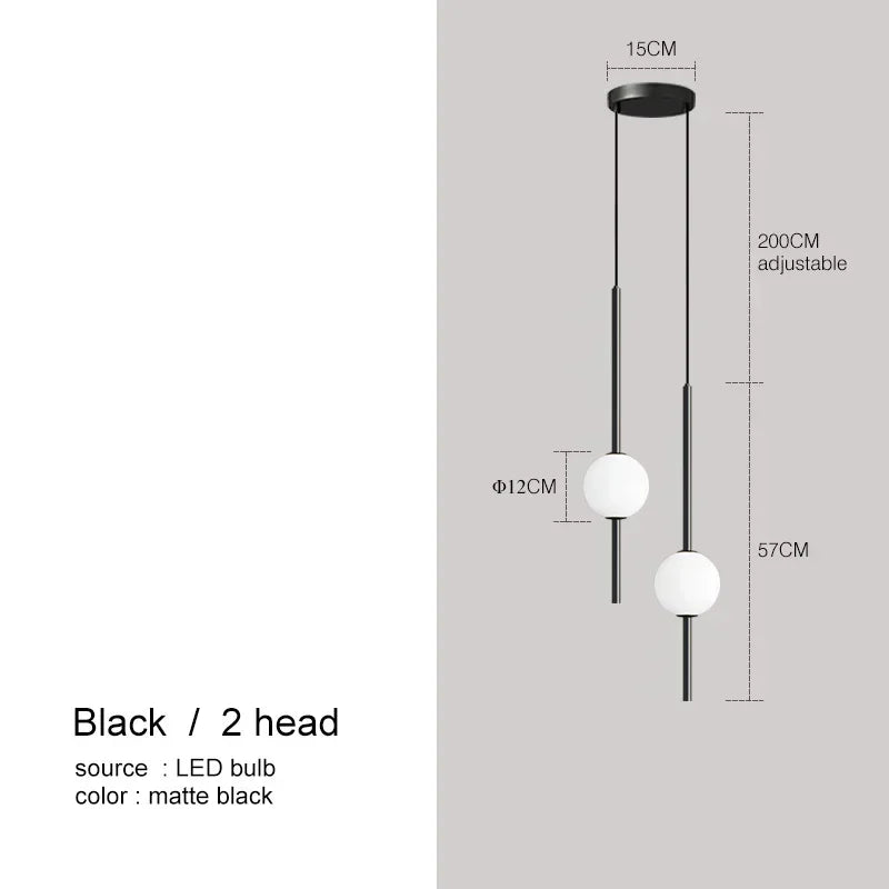 Luumica Szklana Lampa Wisząca Nordic