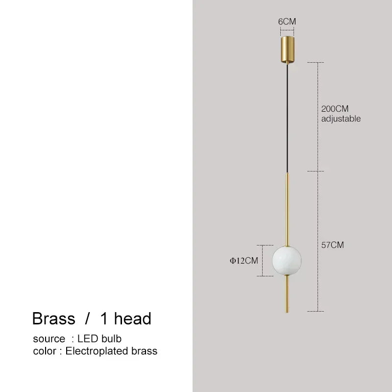 Luumica Szklana Lampa Wisząca Nordic