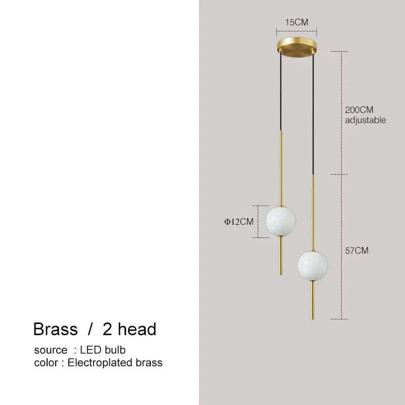 Luumica Szklana Lampa Wisząca Nordic