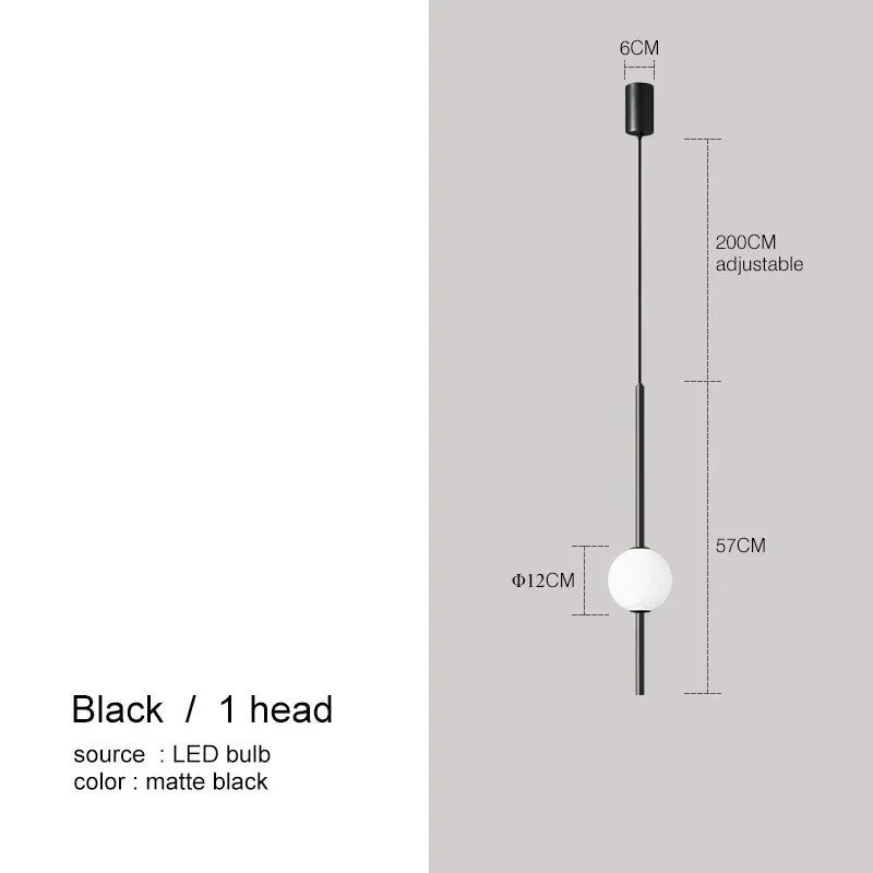 Luumica Szklana Lampa Wisząca Nordic